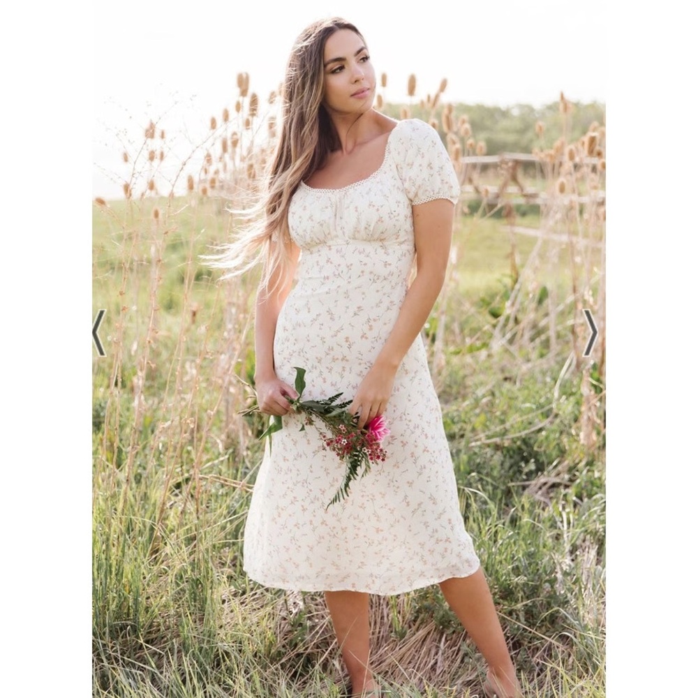 Jessakae Chawton Cottage Midi Dress Pastel Yellow Floral Midi Sundress XXXL 3XL